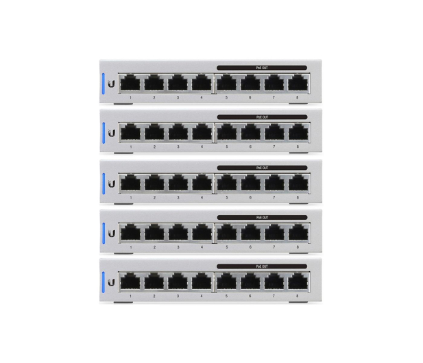 Ubiquiti 8p UniFi US-8-60W (8x100/1000Mbit) 4xPoE (5 szt.) - 402442 - zdjęcie
